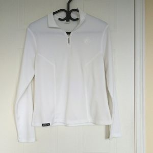 Large White Arista Equestrian Quarter Zip Shirt